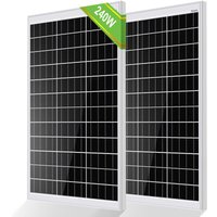 Eco-worthy - 240 Watt 12V Solarmodul mit Aluminiumrahmen, hocheffizientes monokristallines Solarpanel, Solarenergieeingang von 12V, für Boote, von ECO-WORTHY
