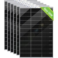 Eco-worthy - 720W Bifaziale Solarpanel Glas-Glas Solarmodul Monokristallin 12V Solarmodul 6 Stück 120W von ECO-WORTHY