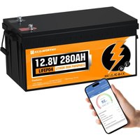 LiFePO4 Akku 12V 280Ah x 2 Bluetooth,BMS Tieftemperatur Schutz und Max.15000 Zyklen,3584Wh perfekter Ersatz für Lithium batterie 200ah 300ah für von ECO-WORTHY