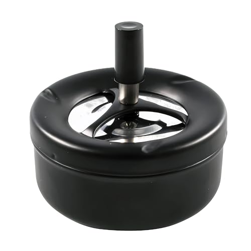 ASCHENBECHER Ø11cm aus Edelstahl Schwarz matt Drehaschenbecher Druckaschenbecher Windaschenbecher Ascher 1 ASCHENBECHER Ø11cm aus Edelstahl Schwarz matt Drehaschenbecher Druckaschenbecher Windaschenbecher Ascher 1 von ECO