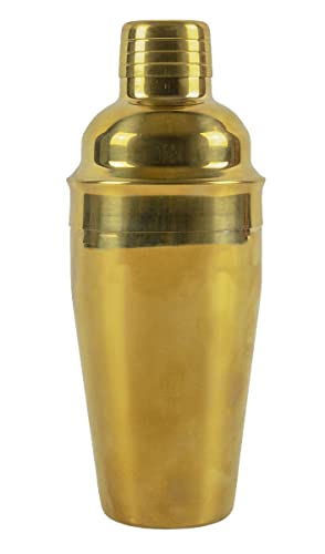 COCKTAIL SHAKER 3-teilig Gold 500ml aus Edelstahl Cocktailmixer Cocktailshaker Mischbecher Barmixer Barkeeper Bar Getränke Mixer Keeper 43 von ECO