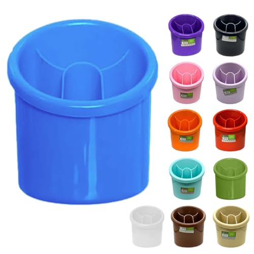ECO Besteck-Abtropfgestell mit 4 Fächern, 15 × 14 × 18 cm blau von ECO