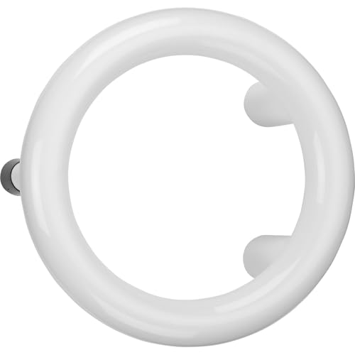 ECO Stoßgriff rund für Trennwand ø 210mm LA 100mm - Türgriff mit Anschlagpuffer, Kunststoff weiß von ECO