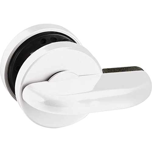 ECO Überwurfriegel WC (Trennwand) mit Notöffnung über Vierkantdorn 8mm, Kunststoff weiß von ECO