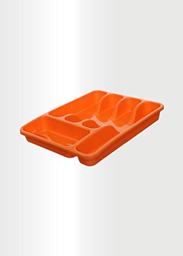 Eco Besteckhalter aus Kunststoff mit 5 Fächern Orange von ECO