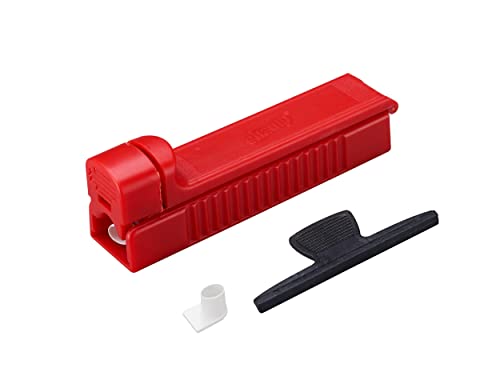ZIGARETTENSTOPFER Champ aus Kunststoff Zigarettenfertiger Zigarettenzubereiter Zigaretten Stopfer Fertiger 6-Farben Stopfer 46 (Rot) von ECO
