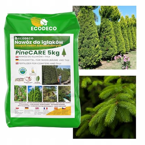 ECODECO Heckendünger PineCare | Koniferen Dünger Granular | Dünger für Thuja Mehrkomponent Volldünger | Hecken Dünger NPK Mg SO3 und Mikroelemente 5kg ECODECO Heckendünger PineCare | Koniferen Dünger Granular | Dünger für Thuja Mehrkomponent Volldünger | Hecken Dünger NPK Mg SO3 und Mikroelemente 5kg von ECODECO