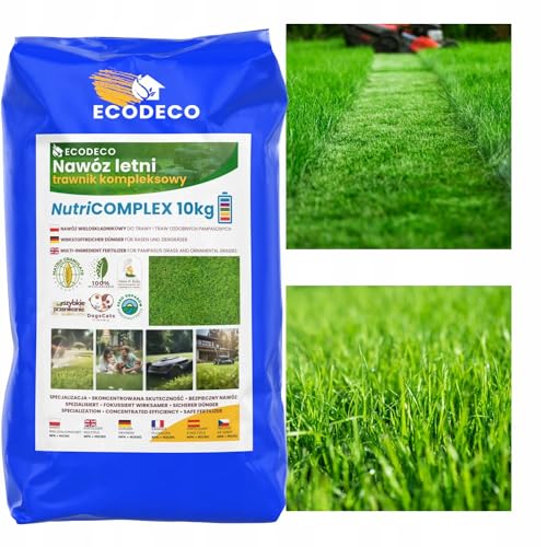 ECODECO Rasendünger mit Moosvernichter | Biodünger MULTI-INHALTSSTOFF NPK NutriComplex Eisen Mikroelemente Anti-Moos | Umfassende Rasenpflege | 10kg ECODECO Rasendünger mit Moosvernichter | Biodünger MULTI-INHALTSSTOFF NPK NutriComplex Eisen Mikroelemente Anti-Moos | Umfassende Rasenpflege | 10kg von ECODECO