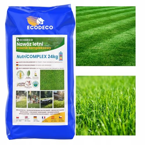 ECODECO Rasendünger mit Moosvernichter | Biodünger MULTI-INHALTSSTOFF NPK NutriComplex Eisen Mikroelemente Anti-Moos | Umfassende Rasenpflege | 24kg ECODECO Rasendünger mit Moosvernichter | Biodünger MULTI-INHALTSSTOFF NPK NutriComplex Eisen Mikroelemente Anti-Moos | Umfassende Rasenpflege | 24kg von ECODECO