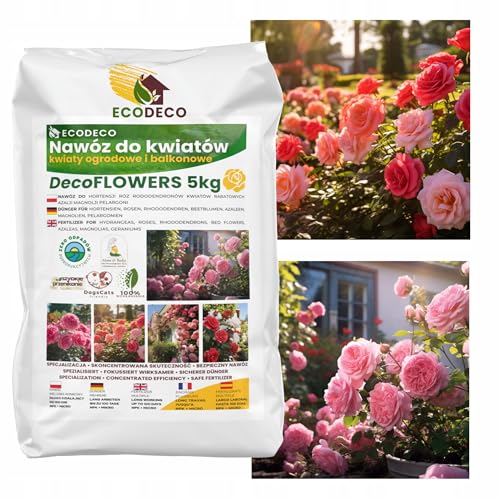 ECODECO Rosendünger Langzeitdünger DecoFLOWERS | Pflanzen Dünger Rosendünger Frühjahr Mehrkomponente | Magnoliendünger Blumendünger Langzeit 5kg ECODECO Rosendünger Langzeitdünger DecoFLOWERS | Pflanzen Dünger Rosendünger Frühjahr Mehrkomponente | Magnoliendünger Blumendünger Langzeit 5kg von ECODECO