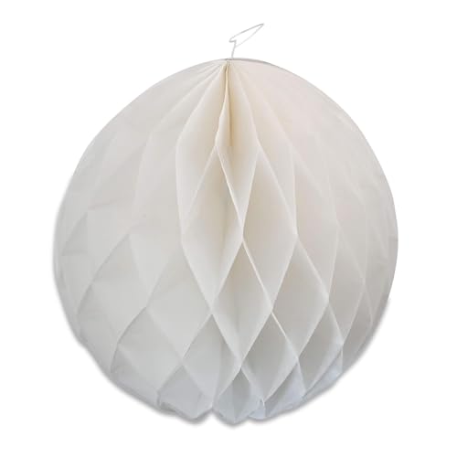 ECOFIESTA 12x Seidenpapier Pompons Deko 25 cm weiß - Lampions weiß als JGA Deko wiederverwendbar - Wabenbälle zur Hochzeitsdeko ECOFIESTA 12x Seidenpapier Pompons Deko 25 cm weiß - Lampions weiß als JGA Deko wiederverwendbar - Wabenbälle zur Hochzeitsdeko von ECOFIESTA