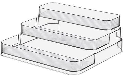 ECOJEN Acryl Gewürz Rack, keine Versammlung klare 3-Tier Gewürz Flasche Regal Eitelkeit Organizer für Kabinett Küche Bad (1pcs) von ECOJEN