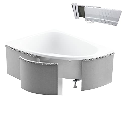 ECOLAM® universelle Verkleidung aus Styropor für Eckbadewanne Badewanne Styroporschürze Styroporabdeckung Styroporverkleidung direkt zum Verfliesen 1.040 von ECOLAM