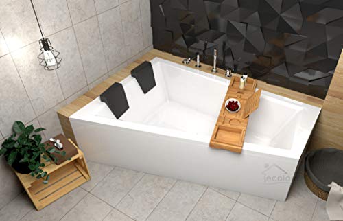 ECOLAM® Badewanne Intima Duo Eckwanne für Zwei 170x125 cm LINKS + Ablage Bambus + Schürze aus Acryl + 2x Kopfstütze Ab- und Überlauf Automatik Füße Silikon Komplett-Set - PERFEKT FÜR ZWEI PERSONEN ECOLAM® Badewanne Intima Duo Eckwanne für Zwei 170x125 cm LINKS + Ablage Bambus + Schürze aus Acryl + 2x Kopfstütze Ab- und Überlauf Automatik Füße Silikon Komplett-Set - PERFEKT FÜR ZWEI PERSONEN von ECOLAM