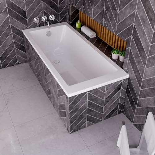 ECOLAM Badewanne TAMI Rechteck + Füße (white, 170x70 cm) von ECOLAM