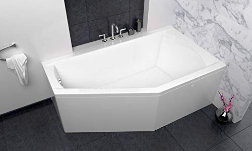 ECOLAM® raumsparende Badewanne Eckbadewanne Acryl Selena Polimat weiß 160x90 cm RECHTS + Schürze Ablaufgarnitur Ab- und Überlauf Automatik Füße Silikon Komplett-Set ECOLAM® raumsparende Badewanne Eckbadewanne Acryl Selena Polimat weiß 160x90 cm RECHTS + Schürze Ablaufgarnitur Ab- und Überlauf Automatik Füße Silikon Komplett-Set von ECOLAM