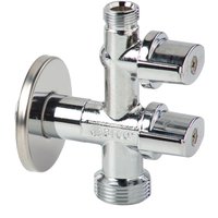 Ecolands - Waschmaschinen-Doppelabsperrhahn 1/4 Drehung - Vitaq Anti-Kalk-Kugel 1/2 x 3/4 x 3/8 von ECOLANDS