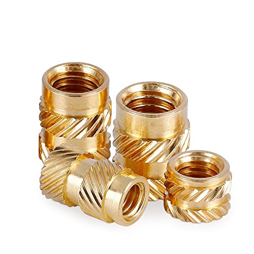 Rändelmutter einsetzen, M4, Messing, Heißschmelzeinsatz, Rändelmutter, Gewinde, Heißformen, Doppeltwill-Einspritzungs-Einbettungsmutter for 3D-Drucker von ECOLFE