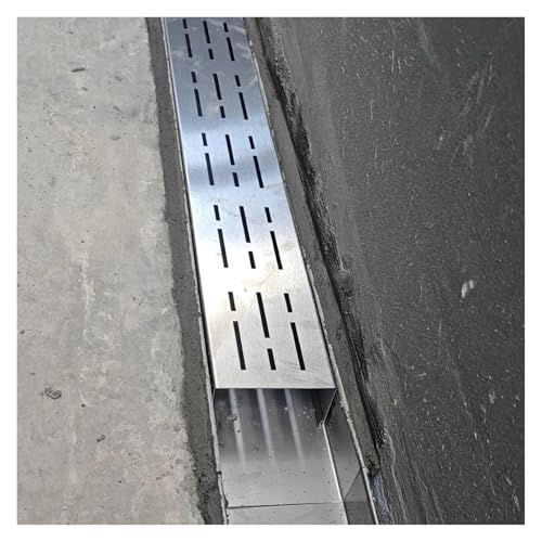 Rinnenablauf, Edelstahl-Grabenablaufabdeckung 3,5 x 3 cm 5 x 3 cm, Entwässerungssystem for Außenterrassen, rostbeständiger Grabenablauf for Badezimmer(W10cmxH5cm(4"x2")) von ECOLFE