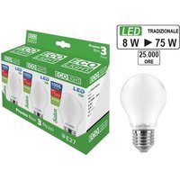 Kit 3 LED -Globus BC E27 Ecolight 8W Glühbirnen von ECOLIGHT