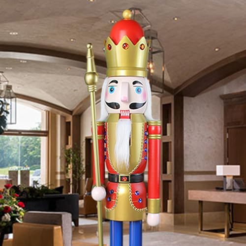 ECOM-CDL 120Cm 48" 4Ft Groß/Giant Hölzerne Nussknacker Ornament (Rote King K01) von ECOM-CDL