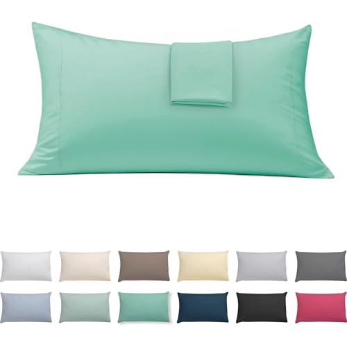 ECOMMERC3 2 Kissenbezüge, 45 x 80 cm, extra weich und bequem, Aquamarin, atmungsaktiv, leicht zu waschen ECOMMERC3 2 Kissenbezüge, 45 x 80 cm, extra weich und bequem, Aquamarin, atmungsaktiv, leicht zu waschen von ECOMMERC3
