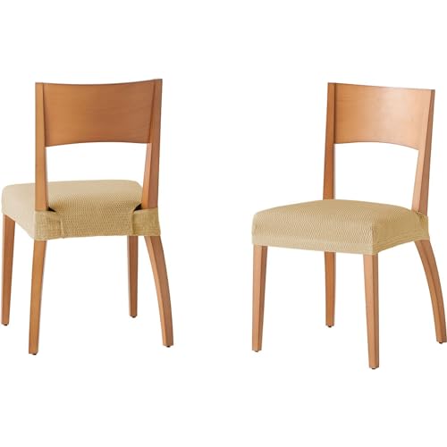 ECOMMERC3 2 elastische und extra weiche, Beige, 2 verstellbare Sitzbezüge, 100% Made in Spain, Pack 2 Asiento von ECOMMERC3
