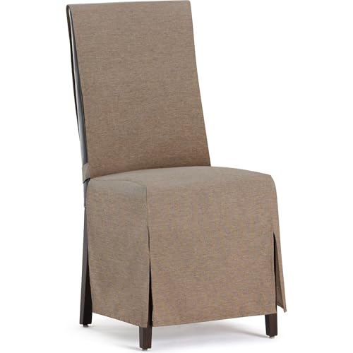 ECOMMERC3 | 2 universelle und vielseitige Stuhlbezüge – Stuhlbezug in Beige, einfach anzubringen, für Rückenlehne, Sitzfläche und Armlehnen von ECOMMERC3