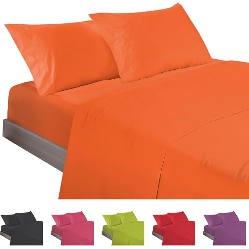ECOMMERC3 3-teiliges Bettwäsche-Set für Betten mit 80 cm, Bettwäsche mit Spannbettlaken, Bettbezug und 1 Kissenbezug, Orange, extra weich und leicht ECOMMERC3 3-teiliges Bettwäsche-Set für Betten mit 80 cm, Bettwäsche mit Spannbettlaken, Bettbezug und 1 Kissenbezug, Orange, extra weich und leicht von ECOMMERC3