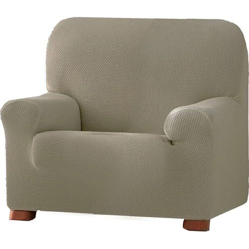 ECOMMERC3 Bi-elastischer Jacquard-Sofabezug, Größe 1-Sitzer, vollständiger Schutz, atmungsaktiv und anpassbar, Leinen, kompatibel mit verschiedenen Sofa-Modellen von ECOMMERC3