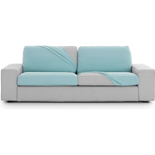 ECOMMERC3 Bi-elastischer Sofabezug Größe M – Stuhlbezug in Marineblau, anpassbar, einfach anzubringen und zu entfernen, mit Gummibändern von ECOMMERC3