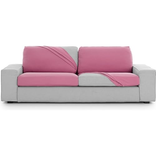ECOMMERC3 Bi-elastischer Sofabezug Größe XXL – Stuhlbezug in Rosa, einfach anzubringen und zu entfernen, mit Gummibändern von ECOMMERC3