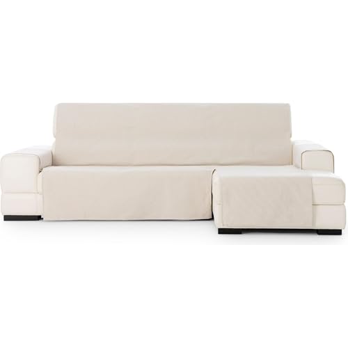ECOMMERC3 Chaiselongue-Sofabezug, extra rechts, einfache Anbringung mit elastischen Gummibändern, Grau, kompatibel mit Chaiselongue-Sofas, Links oder rechts von ECOMMERC3