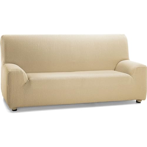 ECOMMERC3 Elastischer und extra weicher Sofabezug für 2-Sitzer-Sofa, verstellbar, Beige, 100 von ECOMMERC3