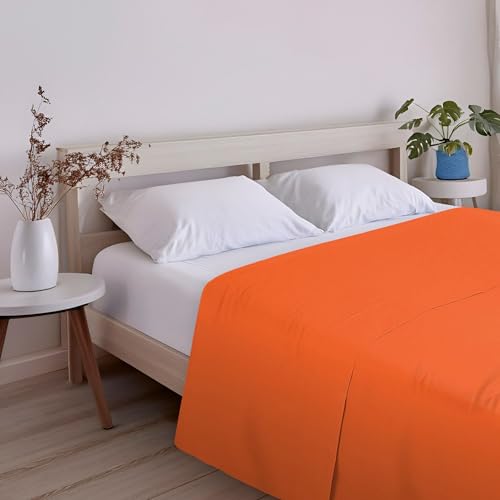 ECOMMERC3 Extra weiches und bequemes Bettlaken, für Betten mit 200 cm, Orange, atmungsaktiv, pflegeleicht ECOMMERC3 Extra weiches und bequemes Bettlaken, für Betten mit 200 cm, Orange, atmungsaktiv, pflegeleicht von ECOMMERC3