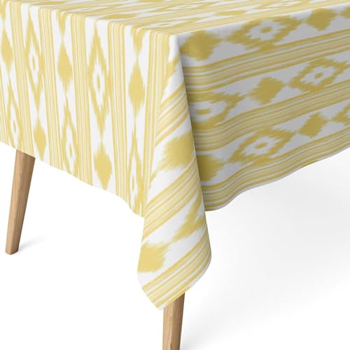 ECOMMERC3 Fleckabweisende Tischdecke für rechteckigen Tisch, Größe 100x140 cm | Schmutzabweisende Tischdecke, extra weich und wasserdicht, Islas Amarillo von ECOMMERC3