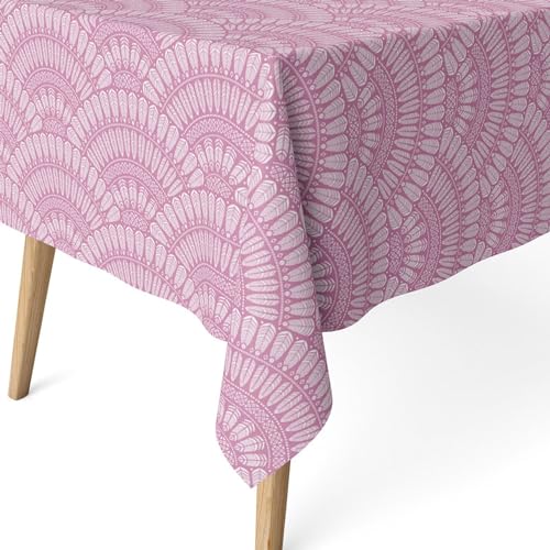 ECOMMERC3 Fleckabweisende Tischdecke für rechteckigen Tisch, Größe 180x140 cm | Schmutzabweisende Tischdecke, extra weich und wasserdicht, CIES LILA von ECOMMERC3