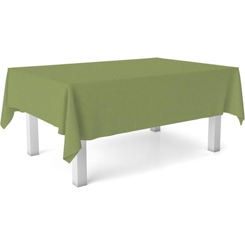 ECOMMERC3 Fleckabweisende Tischdecke für rechteckigen Tisch, Größe 180x140 cm | Schmutzabweisende Tischdecke, extra weich und wasserdicht, GRÜN von ECOMMERC3