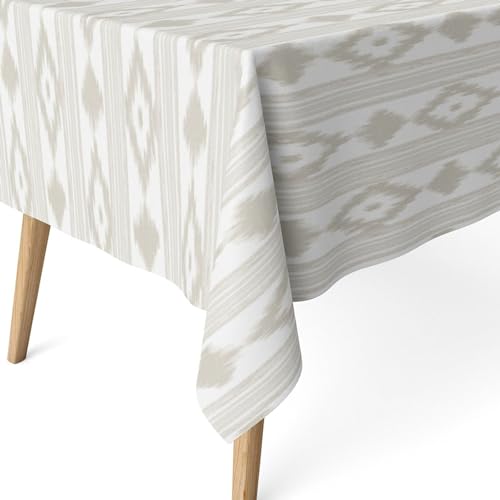 ECOMMERC3 Fleckabweisende Tischdecke für rechteckigen Tisch, Größe 180x140 cm | Schmutzabweisende Tischdecke, extra weich und wasserdicht, Islas BEIGE von ECOMMERC3