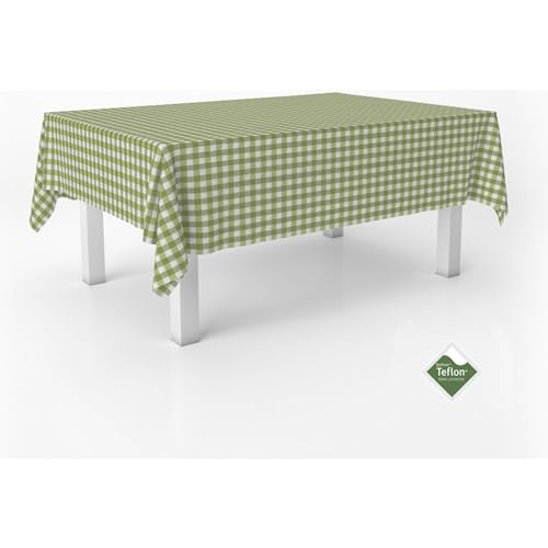 ECOMMERC3 Fleckabweisende Tischdecke für rechteckigen Tisch, Größe 180x140 cm | Schmutzabweisende Tischdecke, extra weich und wasserdicht, Pistazie von ECOMMERC3