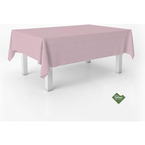 ECOMMERC3 Fleckabweisende Tischdecke für rechteckigen Tisch, Größe 180x140 cm | Schmutzabweisende Tischdecke, extra weich und wasserdicht, Rosa von ECOMMERC3