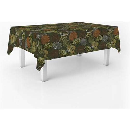ECOMMERC3 Fleckabweisende Tischdecke für rechteckigen Tisch, Größe 200x140 cm | Schmutzabweisende Tischdecke, extra weich und wasserdicht, ARGA ORANGE von ECOMMERC3