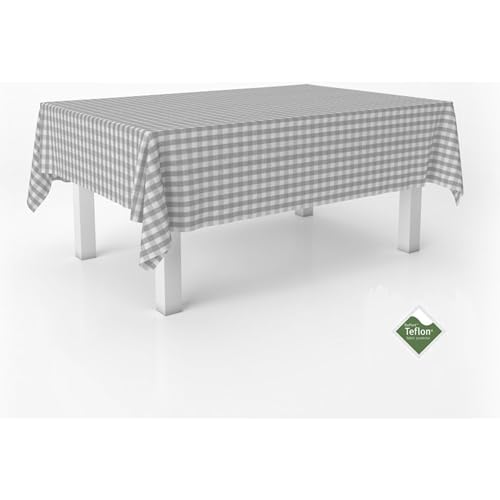 ECOMMERC3 Fleckabweisende Tischdecke für rechteckigen Tisch, Größe 200x140 cm | Schmutzabweisende Tischdecke, extra weich und wasserdicht, Hellgrau ECOMMERC3 Fleckabweisende Tischdecke für rechteckigen Tisch, Größe 200x140 cm | Schmutzabweisende Tischdecke, extra weich und wasserdicht, Hellgrau von ECOMMERC3