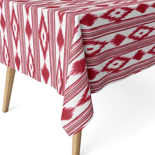 ECOMMERC3 Fleckabweisende Tischdecke für rechteckigen Tisch, Größe 200x140 cm | Schmutzabweisende Tischdecke, extra weich und wasserdicht, Islas Rojo von ECOMMERC3