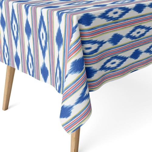 ECOMMERC3 Fleckabweisende Tischdecke für rechteckigen Tisch, Größe 220 x 140 cm, schmutzabweisend, extra weich und wasserdicht, Mehrfarbig von ECOMMERC3