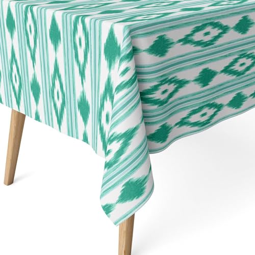 ECOMMERC3 Fleckabweisende Tischdecke für rechteckigen Tisch, Größe 220x140 cm | Schmutzabweisende Tischdecke, extra weich und wasserdicht, Islas Turquesa von ECOMMERC3