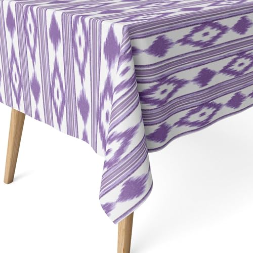 ECOMMERC3 Fleckabweisende Tischdecke für rechteckigen Tisch, Größe 240x140 cm | Schmutzabweisende Tischdecke, extra weich und wasserdicht, Islas LILA von ECOMMERC3