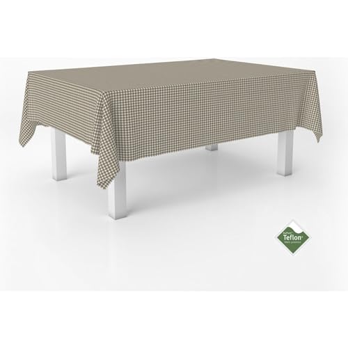 ECOMMERC3 Fleckabweisende Tischdecke für rechteckigen Tisch, Größe 240x140 cm | Schmutzabweisende Tischdecke, extra weich und wasserdicht, Leder von ECOMMERC3