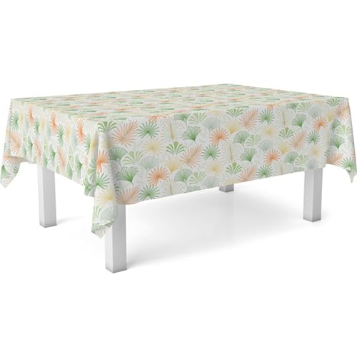 ECOMMERC3 Fleckabweisende Tischdecke für rechteckigen Tisch, Größe 250x140 cm | Schmutzabweisende Tischdecke, extra weich und wasserdicht, PALMITO GRÜN von ECOMMERC3