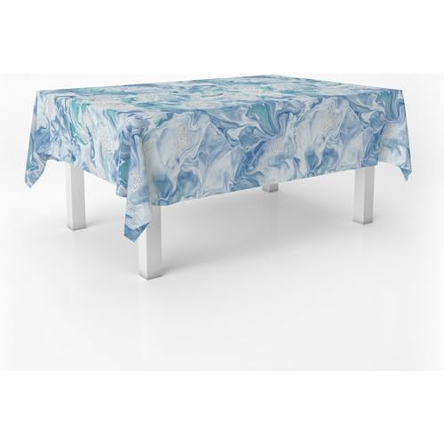 ECOMMERC3 Fleckabweisende Tischdecke für rechteckigen Tisch, Größe 260x140 cm | Schmutzabweisende Tischdecke, extra weich und wasserdicht, GENIL BLAU ECOMMERC3 Fleckabweisende Tischdecke für rechteckigen Tisch, Größe 260x140 cm | Schmutzabweisende Tischdecke, extra weich und wasserdicht, GENIL BLAU von ECOMMERC3